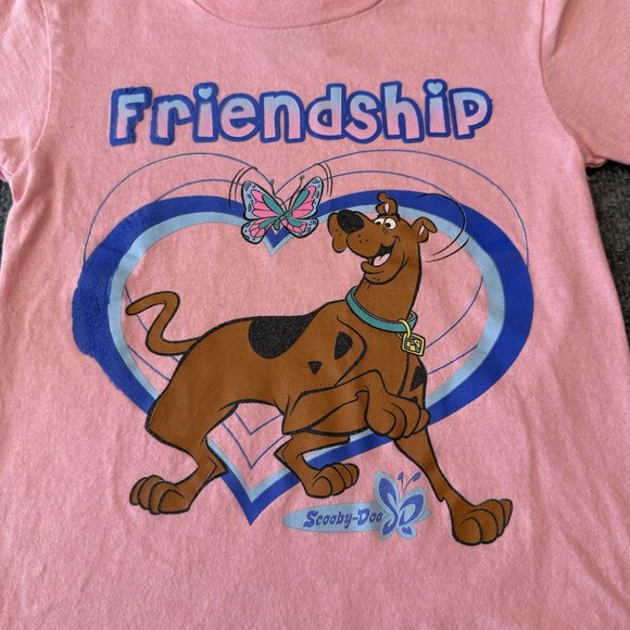Vintage Cartoon Network Youth Small Pink Scooby-Doo T Shirt 90s Y2K Friendship - Picture 2 of 7